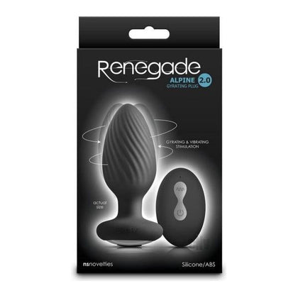 Renegade Alpine 2.0 Gyrating And Vibrating Plug With Remote Black