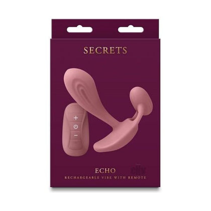 Secrets Echo Insertable Vibe With Remote Dusty Rose