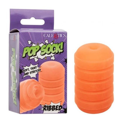 Pop Sock Ribbed Masturbator - Orange