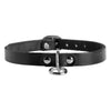 Leather Choker Collar With O Ring M/L