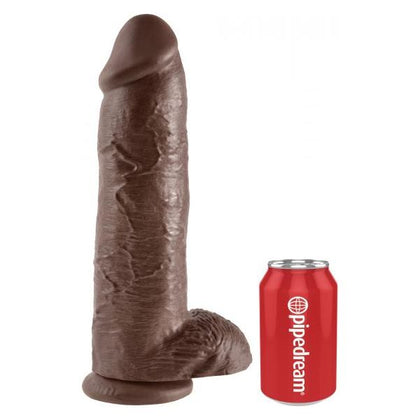 King Cock - 12in Cock W/ Balls Brown