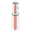 King Cock 16 Tapered Double Dildo - Flesh