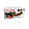 Fetish Fantasy Series 9-Inch Vibrating Hollow Strap-on With Balls - Brown