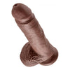 King Cock 8-Inch Cock With Balls - Brown