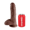 King Cock 8-Inch Cock With Balls - Brown