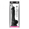 Colours Pleasures 7 Dong w/Balls & Suction Cup - Black