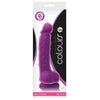 Colours Dual Density 5 Dong w/Balls & Suction Cup - Purple