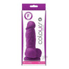 Colours Pleasures 4 Dong w/Balls & Suction Cup - Purple