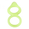 Forto F-88 Double Ring Liquid Silicone Cock Ring - Glow in the Dark