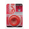 Spartacus Rubber Cock Ring Set - Red Pack of 3