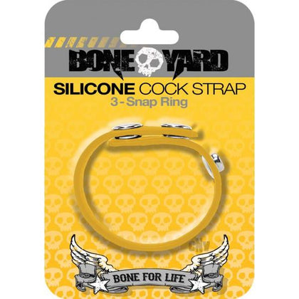 Boneyard Silicone Cock Strap 3 - Snap Ring - Yellow