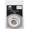 Spartacus Nitrile Cock  Ring Set - White Pack of 3