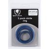 Spartacus Nitrile Cock Ring Set - Blue Pack of 3