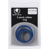 Spartacus Rubber Cock Ring Set- Blue Pack of 3