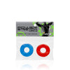 Ignite Power Stretch Donuts Cockrings - Pack of 2 Red/Blue