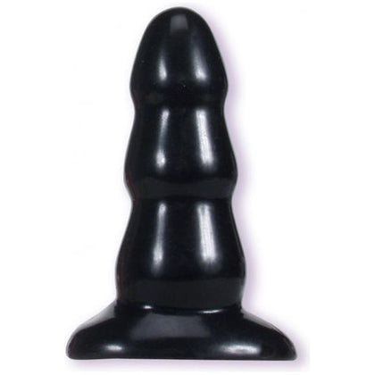 Triple Ripple Butt Plug - Large Black