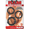 Ram Beaded Cockrings - Black Pack of 3