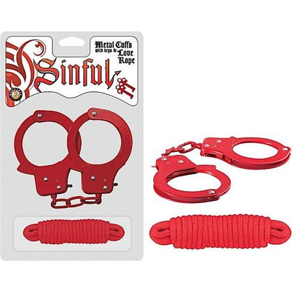 Sinful Metal Cuffs With Keys & - Love Rope