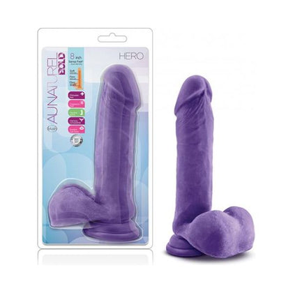 Blush Au Natural Bold Hero 8 Dildo - Purple