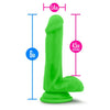 Blush Neo Elite 6 Silicone Dual Density Cock w/Balls - Neon Green