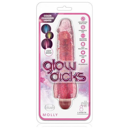 Blush Glow Dicks Glitter Vibrator Molly - Pink