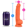 Blush Neo Elite 7.5 Silicone Dual Density Cock w/Balls - Neon Orange