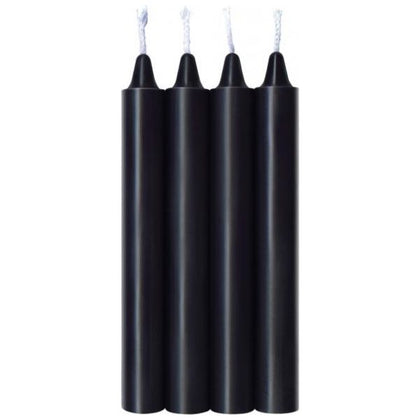 The 9's Make Me Melt Sensual Warm Drip Candles - Jet Black Pack of 4