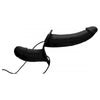 Power Pegger Silicone Vibrating Double Dildo With  Harness - Black