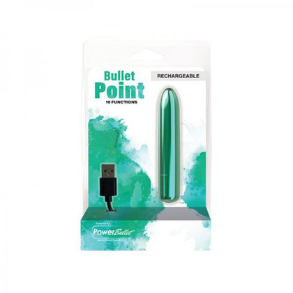 Bullet Point Rechargeable Bullet - 10 Functions Teal