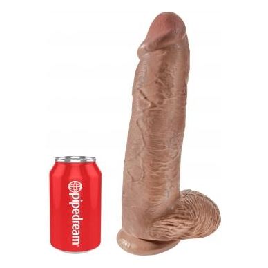 King Cock 12 Inch  Cock W/Balls Tan