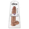 King Cock 12 Inch  Cock W/Balls Tan