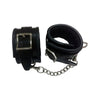 Rouge Padded Leather Wrist Cuffs Black