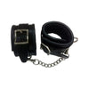 Rouge Padded Leather Ankle Cuffs Black