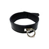 Rouge Leather Plain Collar 1 Ring Black