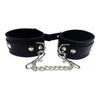 Rouge Plain Leather Wrist Cuffs Black