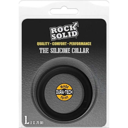 Rock Solid Silicone Black C Ring, Large (2in) In A Clamshell