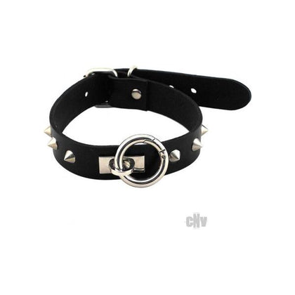 Rouge O-ring Studded Collar (thinner) Black