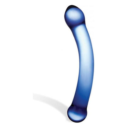 Glas 6 inches Curved Glass G-Spot Dildo Blue