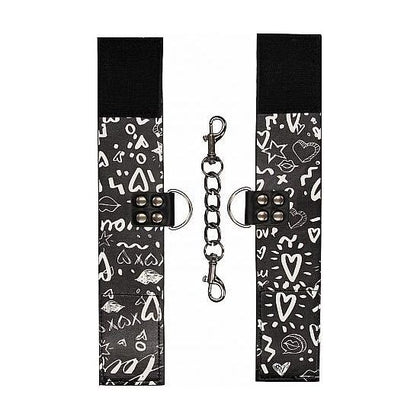 Printed Handcuffs Love Street Art Fashion Black