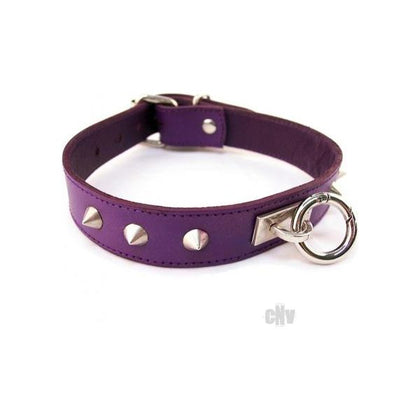 O-Ring Studded Thin Collar - PURPLE