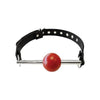 Ball Gag - Black With Removable Red Ball And Stainless Steel Rod