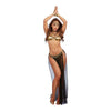 Gypsy Dancer Costume Black & Gold O/S