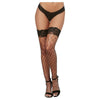 Fence Net Thigh High Stockings Black O/S