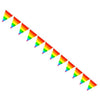 Gaysentials Rainbow Striped Pennants Decoration 12 Feet