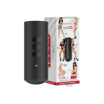 Kiiroo Titan The Experience Interactive Vibrating Stroker Black