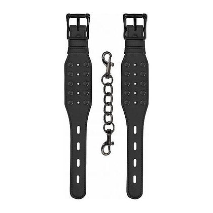 Ouch! Skulls And Bones Handcuffs With Spikes Black