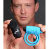 Remote Control 28x Vibrating Cock Ring And Bullet - Blue