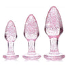 Glitter Gem Anal Plug Set - Pink