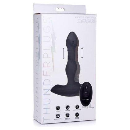 Vibrating And Thrusting Remote Control Silicone Anal Plug