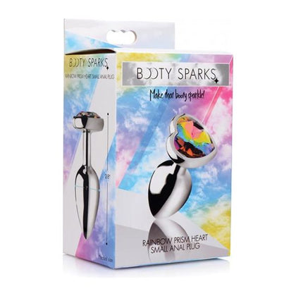 Bootysparks Rainbow Prism Heart Anal Plug - Small